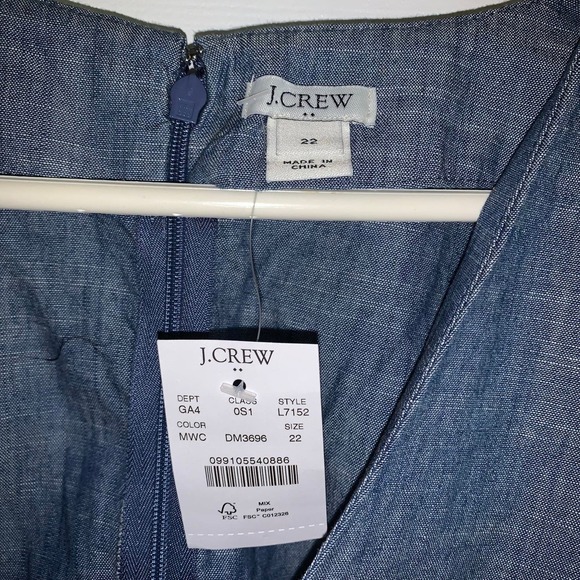 J. Crew Chambray faux-wrap Dress - Picture 3 of 7